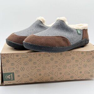 KAMIK Cabin Shearling Lined‎ Slippers Size 8 Mens Gray NEW